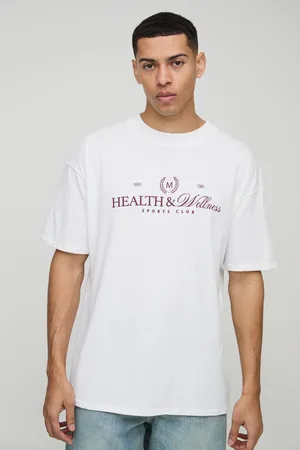 Boohoo Oversized Health and Wellness Sports Club T-Shirt - - XS