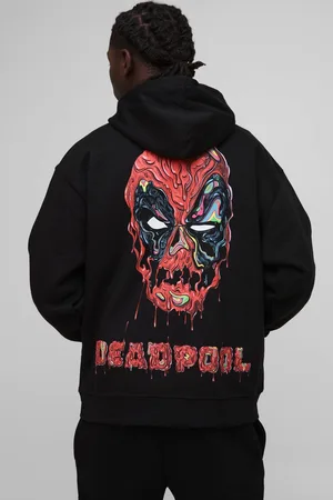 Boohoo Oversized Marvel Deadpool License Printed Hoodie - - XS