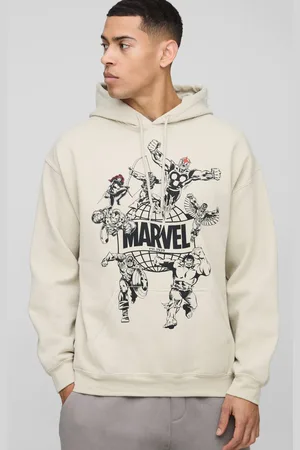 Boohoo Oversized Marvel Avengers License Printed Hoodie - - XL
