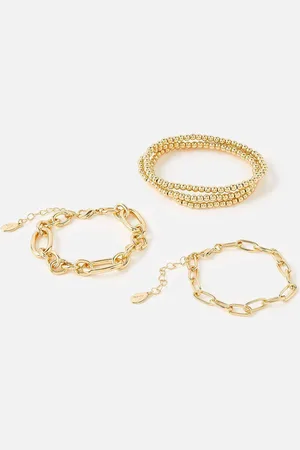 Accessorize Womens Reconnected Chain Bracelet Set - - One Size