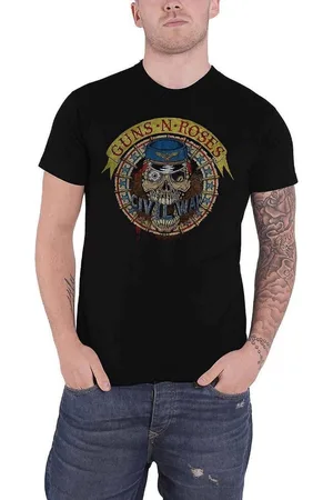 Guns N´Roses Skull Circle Back Print T-Shirt - - M