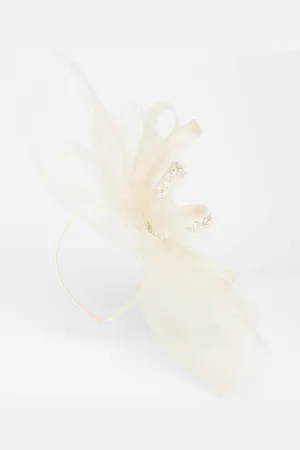 Quiz Womens Off White Embellished Headband Fascinator - - One Size