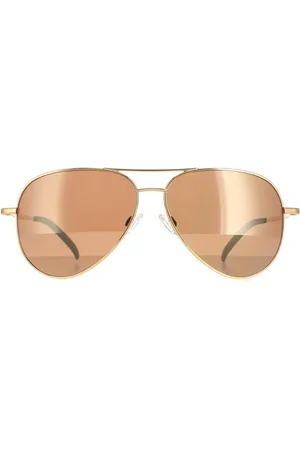 Serengeti Aviator Shiny Gold Gold Drivers Mineral Polarized Carrara - - One Size