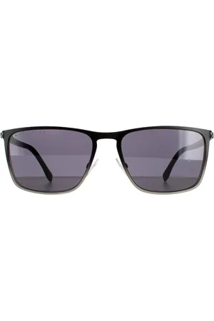 HUGO BOSS Rectangle Ruthenium and Dark Grey Grey BOSS 1004/S - One Size