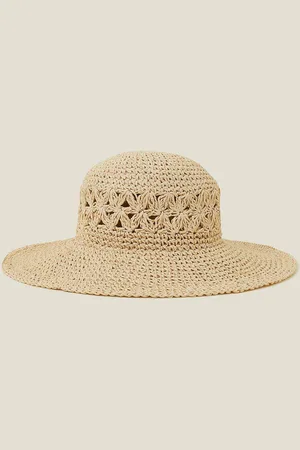 Accessorize Womens Loose Weave Floppy Hat - - One Size