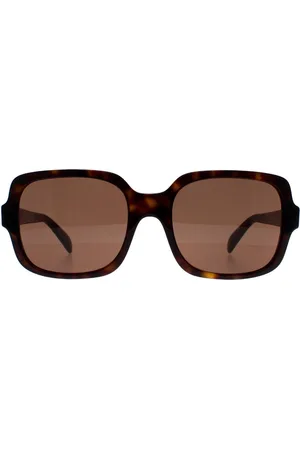 Emporio Armani Womens Square Shiny Havana Dark EA4195 - One Size