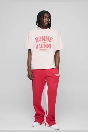 Boohoo Oversized Homme T-Shirt & Gusset Jogger Long Set - - M