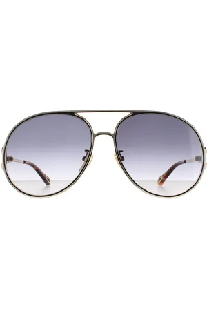 Chloé Womens Aviator Gold Black Grey Gradient CH0145S - - One Size