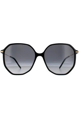 HUGO BOSS Womens Round Gold Dark Grey Gradient 90041091 - One Size