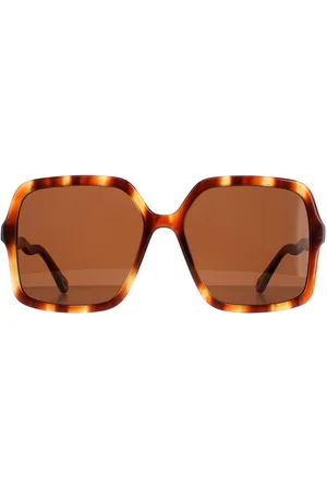 Chloé Womens Square Havana CH0086S Zelie - One Size