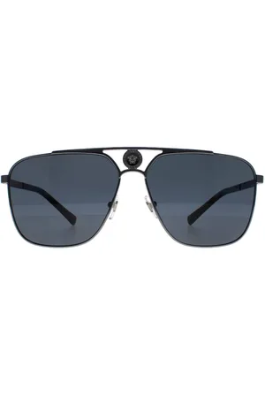 VERSACE Rectangle Gunmetal Dark Polarized VE2238 - One Size