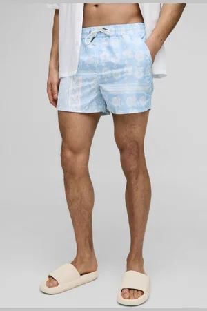 Boohoo Short Length Tapestry Print Swim Shorts - - M