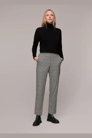 Whistles Womens Lucie Check Cigarette Trouser - - 10