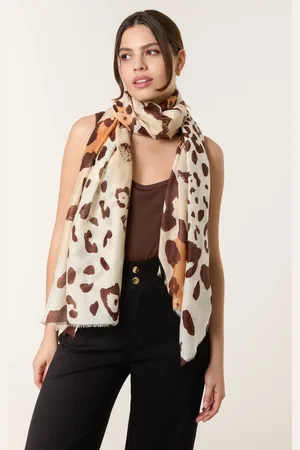 Blue Vanilla Womens Leopard Print Scarf - One Size
