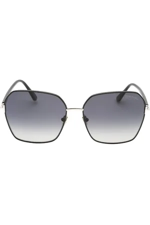 Tom Ford Womens Claudia-02 Smoke Polarized Lens Shiny Sunglasses - One Size
