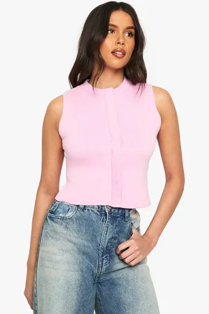 Boohoo Womens Concealed Button Knitted Waistcoat - - M