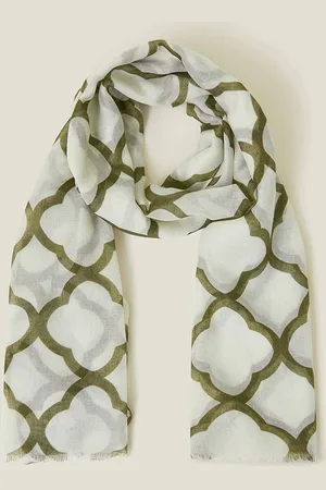 Accessorize Womens Lightweight Clover Pattern Scarf - - One Size