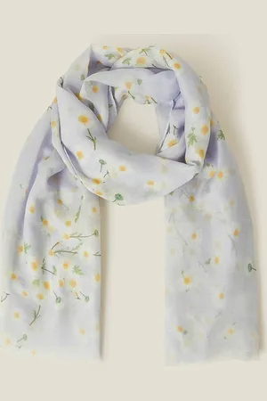 Accessorize Womens Lightweight Daisy Print Scarf - - One Size