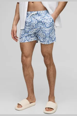 Boohoo Short Length Abstract Print Swim Shorts - - XL