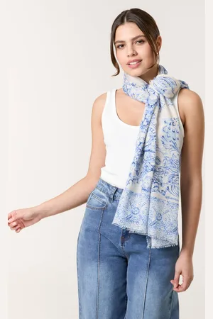 Blue Vanilla Womens Printed Scarf - One Size