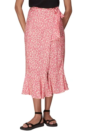 Whistles Womens Cheetah Print Wrap Skirt Animal Print - - 10