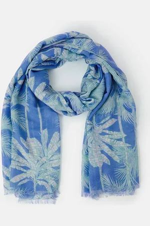 Accessorize Womens Lightweight Palm Print Scarf - - One Size