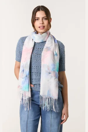 Blue Vanilla Womens Floral Print Scarf - One Size