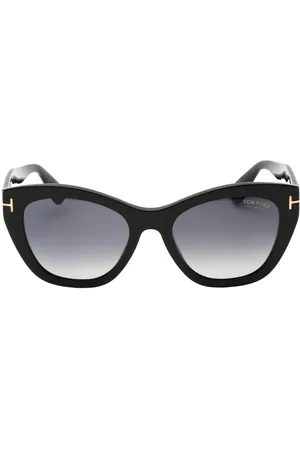 Tom Ford Womens Cara Smoke Polarized Lens Shiny Sunglasses - One Size