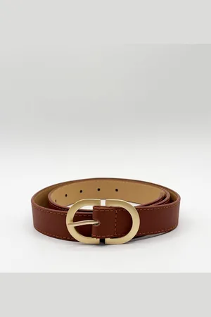 SVNX Womens Belt with Gold Metal Buckle - One Size