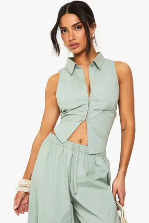 Boohoo Womens Petite Cinched Waistcoat - - 14