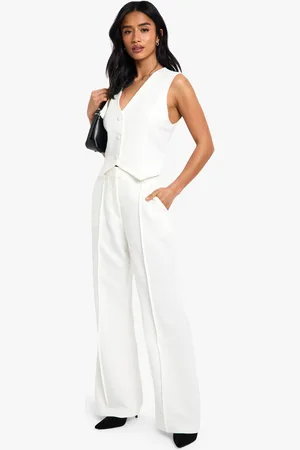 Boohoo Womens Petite Essentail Flare Leg Trouser - - 16