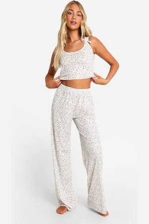 Boohoo Womens Ditsy Floral Vest And Trouser Pyjama Set - - 16