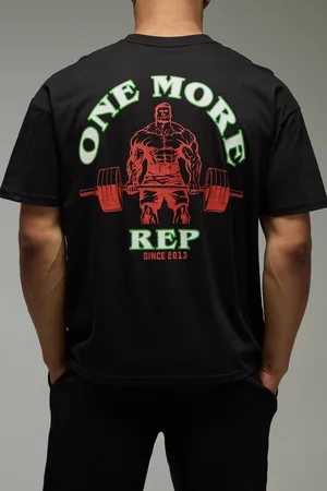 Boohoo MAN Active One More Rep Oversized T-Shirt - - M