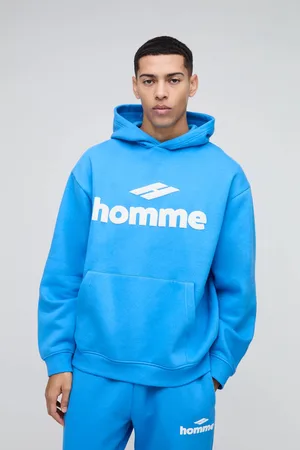 Boohoo Oversized Homme Puff Print Hoodie - - M
