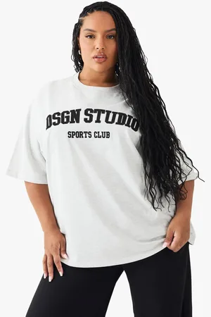Boohoo Womens Plus DSGN Embroidered T-Shirt - - 18