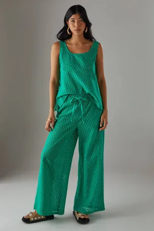 warehouse Womens Crochet Tie Side vest Top - - 10