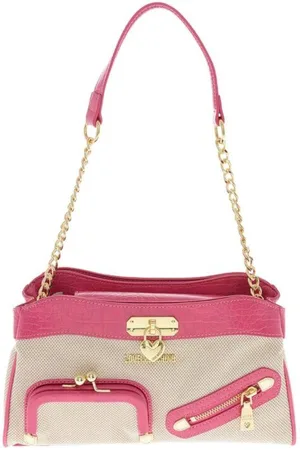 Moschino Womens Artificial Leather Crossbody Bag with Gold Hardware - - One Size