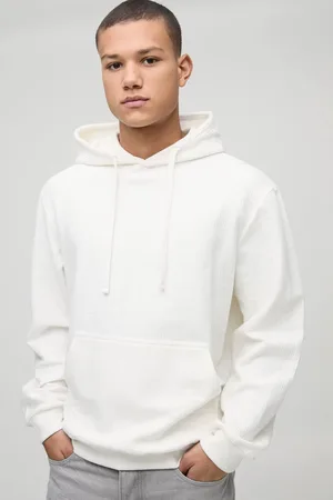 Boohoo Regular Fit Jacquard Rib Hoodie - - M