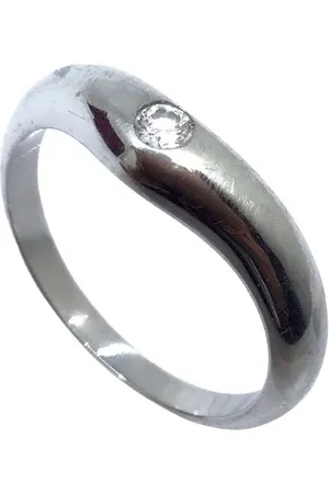 Bvlgari Preloved Solitaire Platinum Ring Women - Silver - - One Size