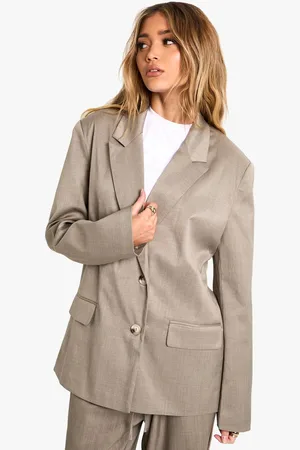 Boohoo Womens Tailored Oversized Woven Blazer - - 10