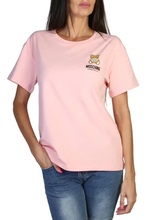 Moschino Womens Short Sleeve Round Neck T-Shirt - - 10