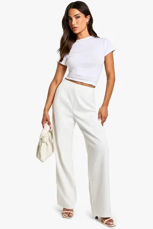 Boohoo Womens Petite Straight Leg Trouser - - 16