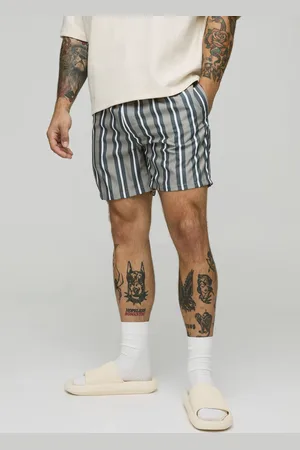 Boohoo Regular Mid Length Stripe Swim Short - - M