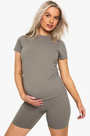 Boohoo Womens Maternity Supersoft Sculpt Short Sleeve Top - - 10
