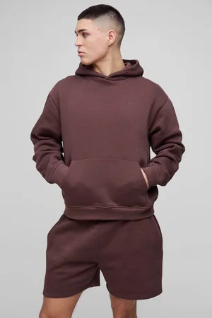 Boohoo 330gsm Oversized Boxy Hooded Short Tracksuit - - XL
