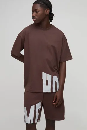 Boohoo Oversized Homme T-Shirt and Short Set - - M