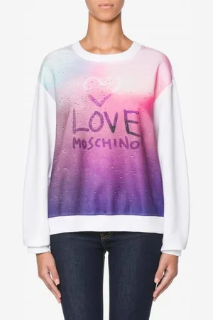 Moschino Womens Fogged Glass Effect Logo jumper - - 12