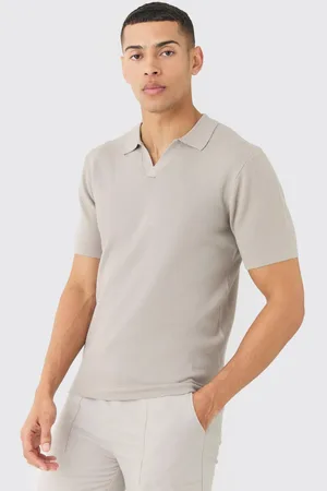 Boohoo Regular Fit Revere Knitted Polo - - M