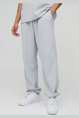Boohoo Oversized Man Embroidered Waffle Cuffed Joggers - - XS