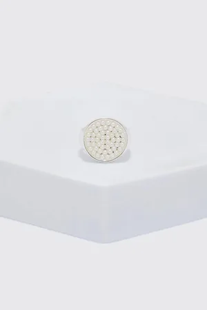 Boohoo Iced Signet Ring - - M/L